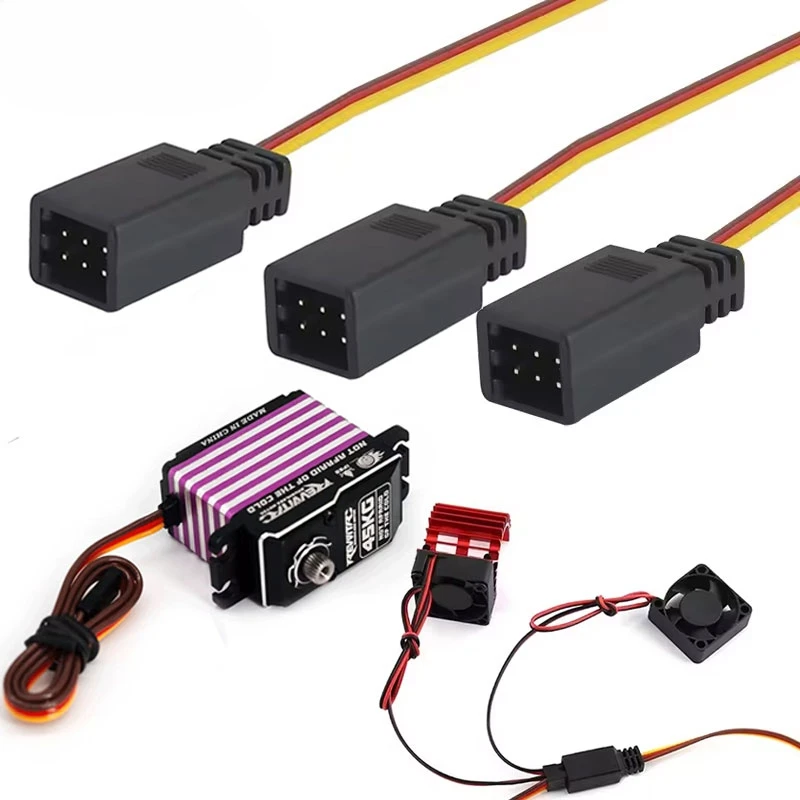 NEW 1pcs/2pcs/5pcs 14mm JR Style Servo Y Splitter Cable - 1 Male to 2 Female Extension Harness for RC Car/Drone