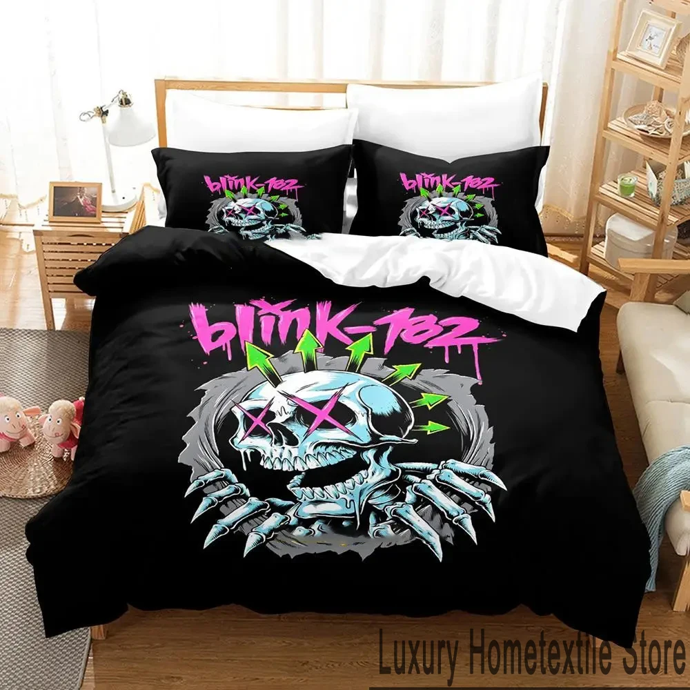 3D Print Blink-182 Bedding Set Boys Girls Twin Queen King Size Duvet Cover Pillowcase Bed boys Adult Home Textileextile