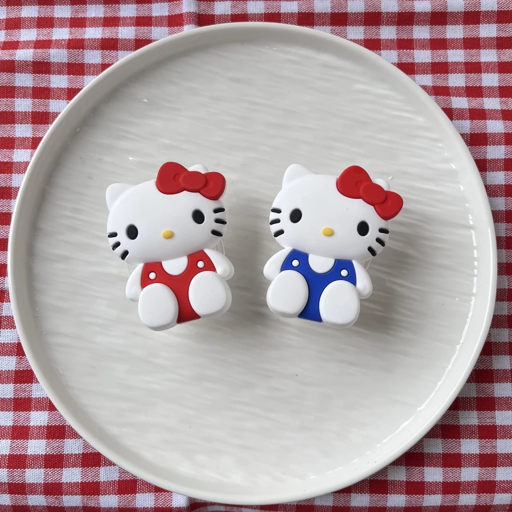 Cute Sanrio Hello Kitty Phone Holder Griptok Finger Ring Support For iPhone Samsung Cases Grip Tok Socket Bracket Girl Gift