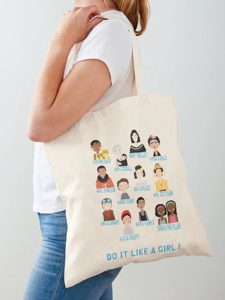 Do it like a girl! Tote Bag canvas tote shopper bags Women's handbag Canvas Tote Bag