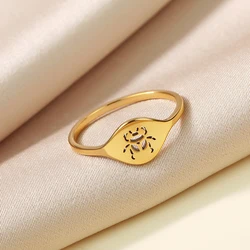 CHENGXUN Stainless Steel Beetle Ring Insect Animal Element Ring Vintage Scarab Ring Jewelry for Men and Women