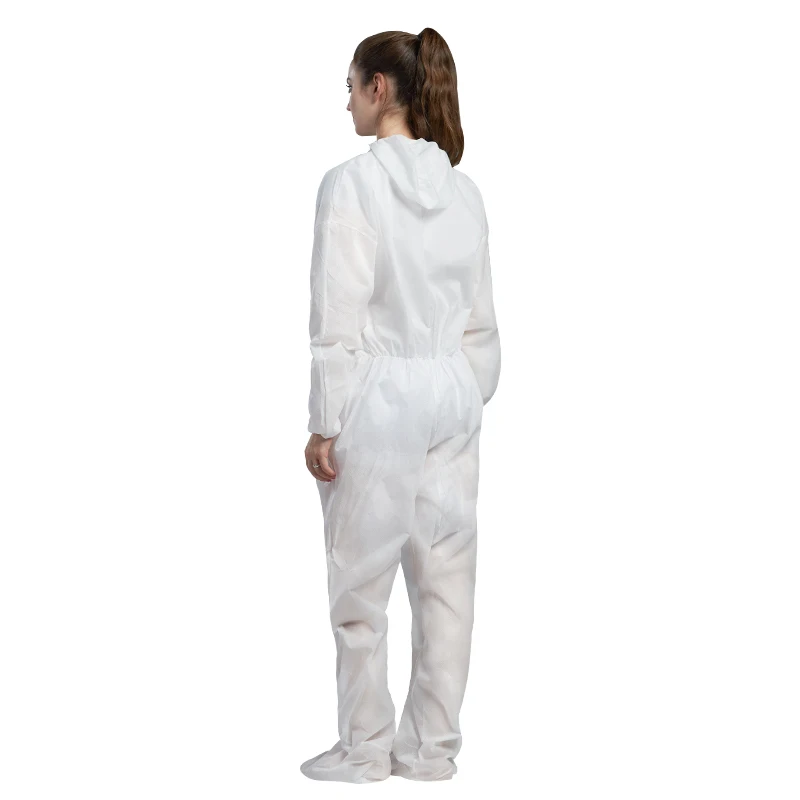 H-9010 Pre-Sterilized Disposable 4-Piece Nonwoven Cleanroom Coverall for Pharmaceutical Food Processing Facilities
