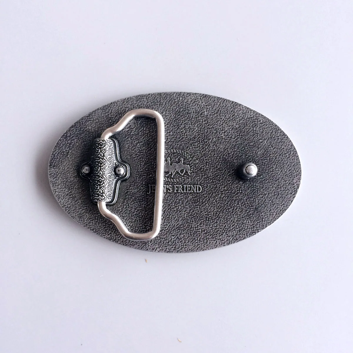 Antique Silver Oval Striae Custom Vintage Blank Belt Buckle BUCKLE-BL014AS