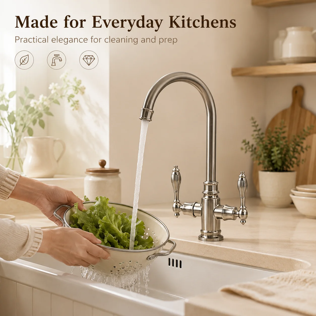 brushed-nickel-dual-handle-kitchen-faucet-360°-swivel-hot-cold-tap-for-vintage-farmhouse-easy-install