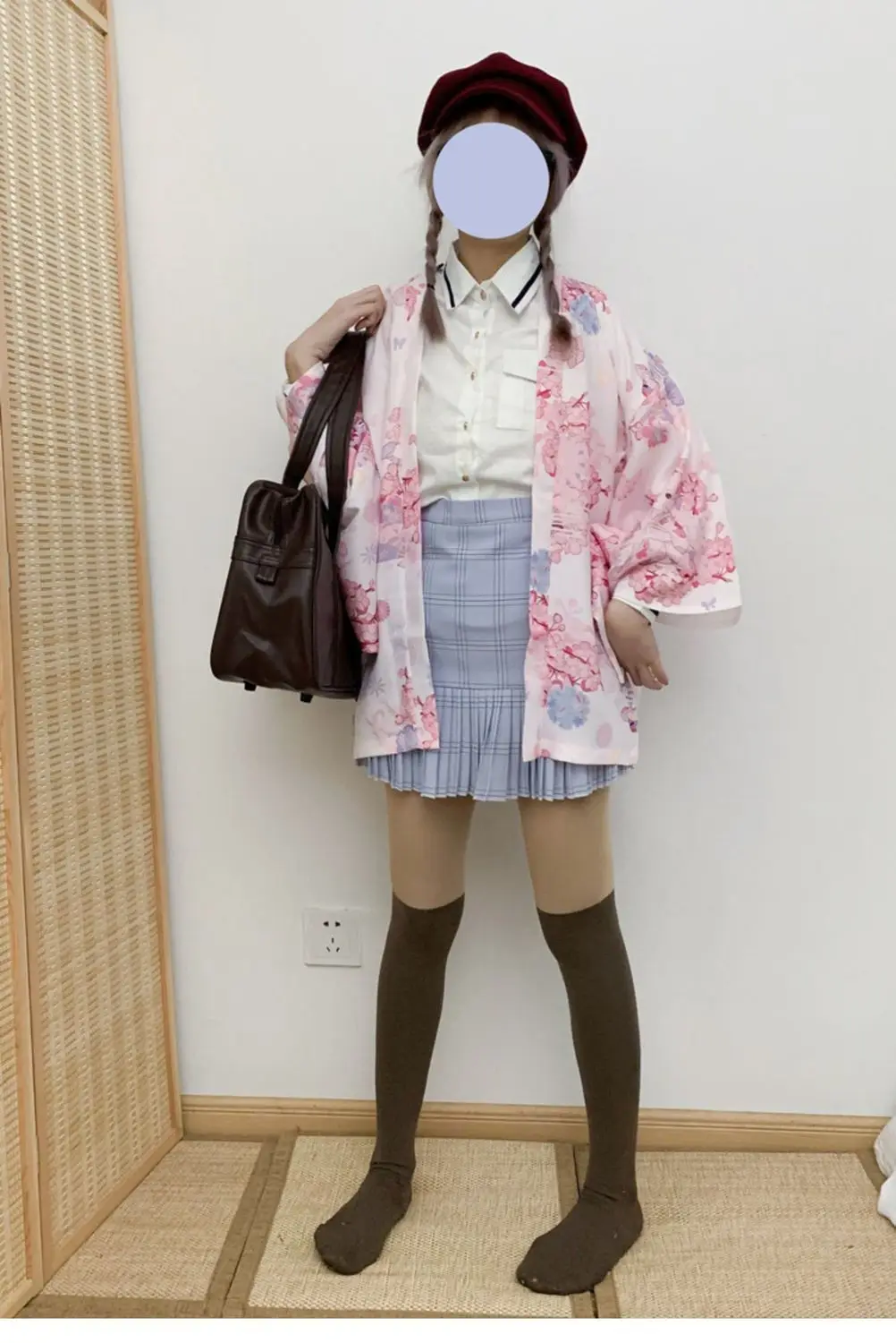 cos anime girl Japanese-style sun-proof coat vintage lolita cherry blossom cat Japanese-style haori yukata thin version