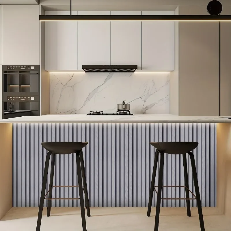 Elegant Gray Stripe Peel & Stick Wallpaper - Waterproof, Easy Install for Living Room, Bedroom, Study - Modern Home Decor
