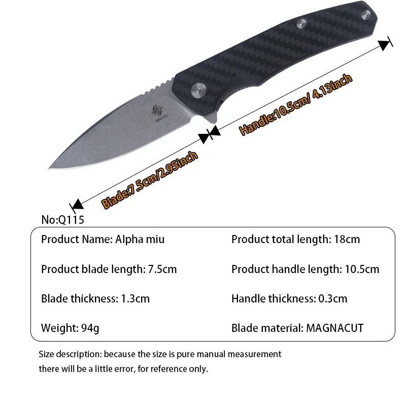Carbon Fiber Handle Folding Knife Outdoor EDC Pocket Tool – Sharp, Lightweight, Rustproof for Camping Hiking Survival