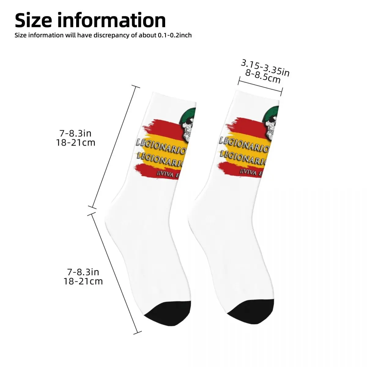 Autumn Winter Retro Unisex Spanish Legion Socks Sweat Absorbing Crew Socks