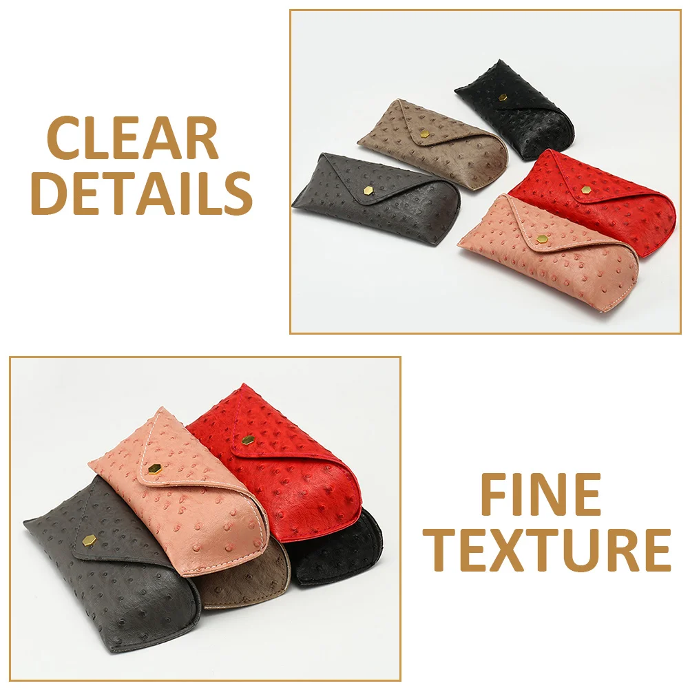 

Portable Eyeglasses Box Glasses Case Pouches Sleeve Storage Bag for Sunglasses Protector Durable PU Material Scratch Proof