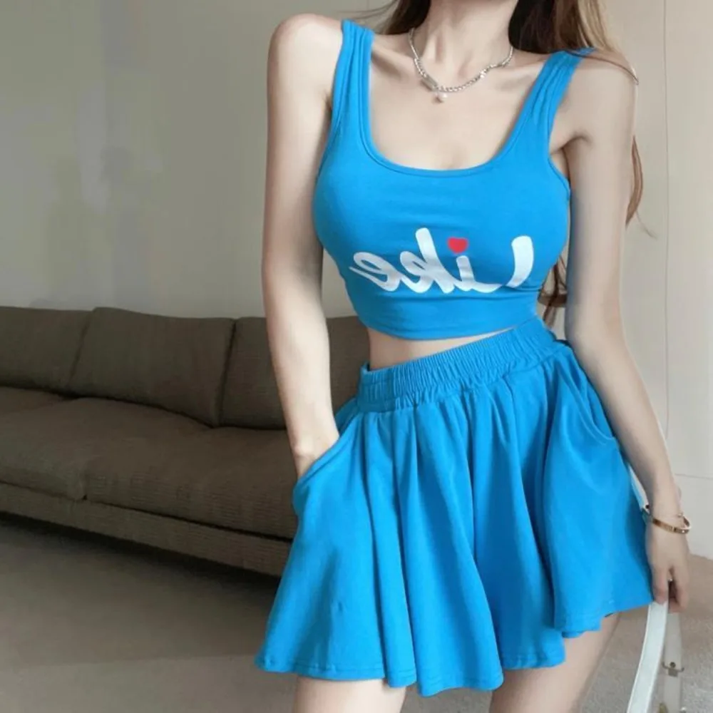 150kg Plus Size Women's Casual Sports Set Invisible Open Crotch Outdoor Sex Mini Skirt Summer Cute Fashion Running Short Skirt