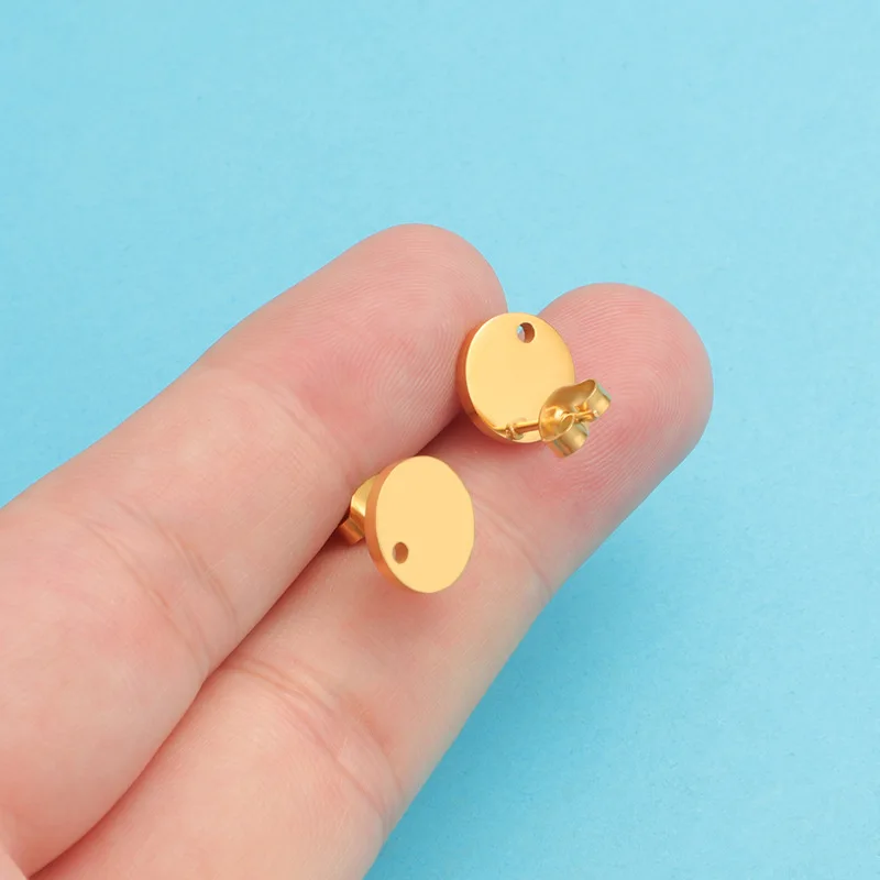 5Pairs/Lot Fashion Round Stud Earrings Mirror Polish Earrings Stainless Steel Earrings For Women Girls Gift Jewelry image 4