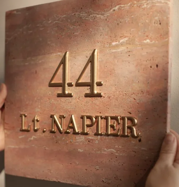 

HOT Selling Numbers Metal Door Number Sign Plate Hotel Address Sign Outdoor Metal House Number