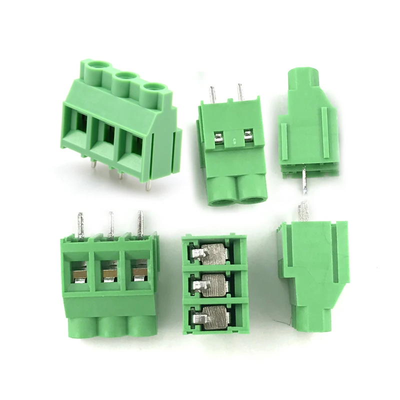 5pcs KF635-6.35MM  KF7620-7.62MM  KF950-9.5MM  2P 3P Screw type PCB terminal block line 30A can be spliced