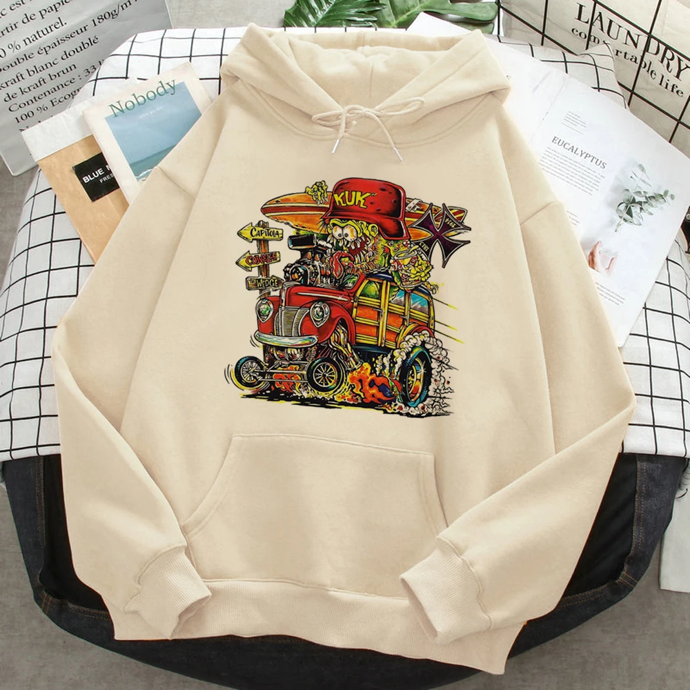 Rat Fink hoodies women funny Winter  tracksuit women streetwear Hooded Shirt