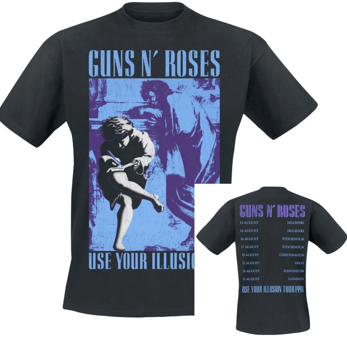 Guns N' Roses T-Shirt Men Women Metal Rock Band Graphic Tee 100% Cotton Summer Streetwear Top