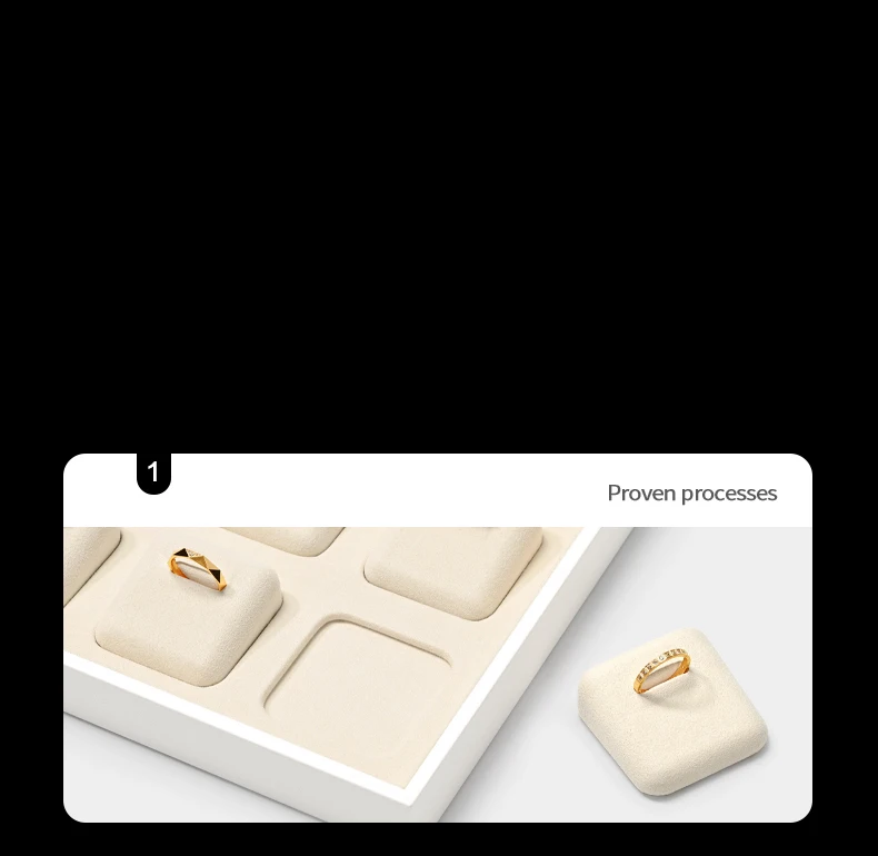 Oirlv Mikrofaser Schmuck-Präsentationstablett PU-Leder Ring Ohrringe Halskette Aufbewahrungs-Organizer Platte für Ladentheke und Heimdekoration – Detail 10
