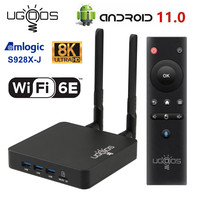 UGOOS AM8 TV BOX Amlogic S928X-J Android 11 Winevine L1 LPDDR4 4GB 32GB Supoprt Voice AV1 WiFi6E BT5.3 1000M 8K Media Player