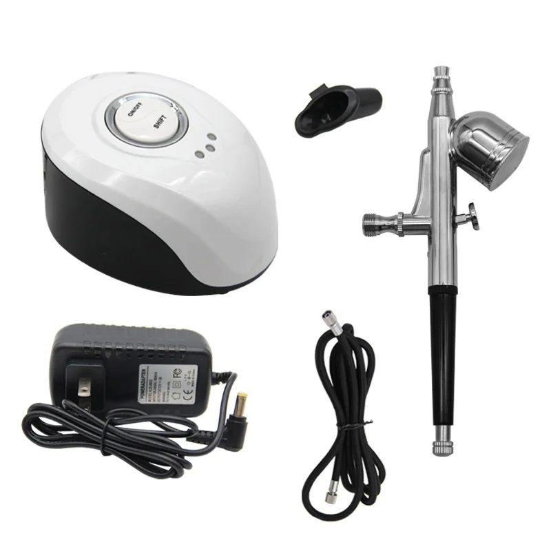 

Newest Nano Spray Spa Steam Facial Airbrush Water Oxygen Air brush High Pressure Moisturizing Cake Spray Gun For Nail Art Desgin