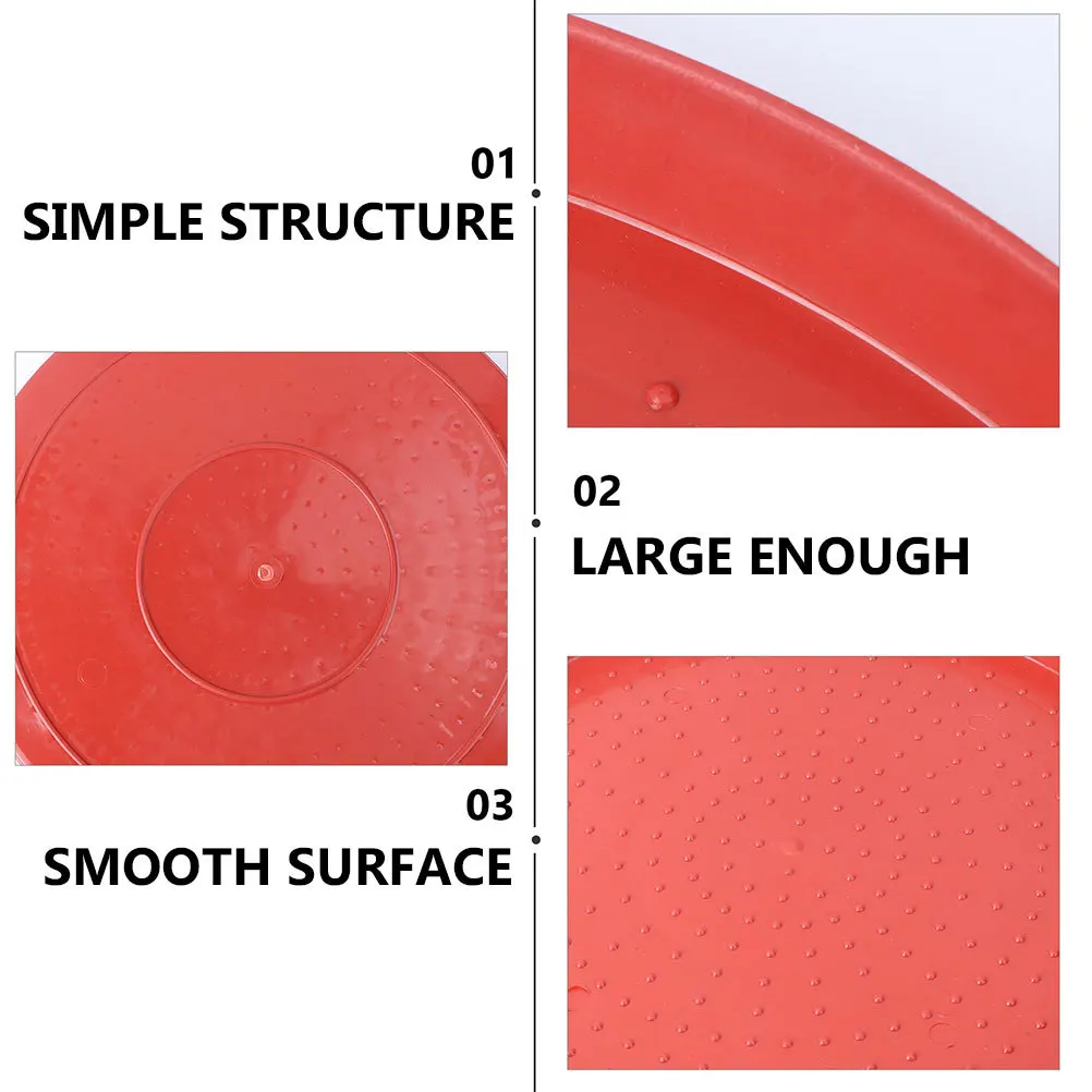 

3Pcs Chicken Feeding Plates Sturdy Plastic Reusable Poultry Feeder for Hens Chicks Pigeons Round Fodder Tray Home Farm Use