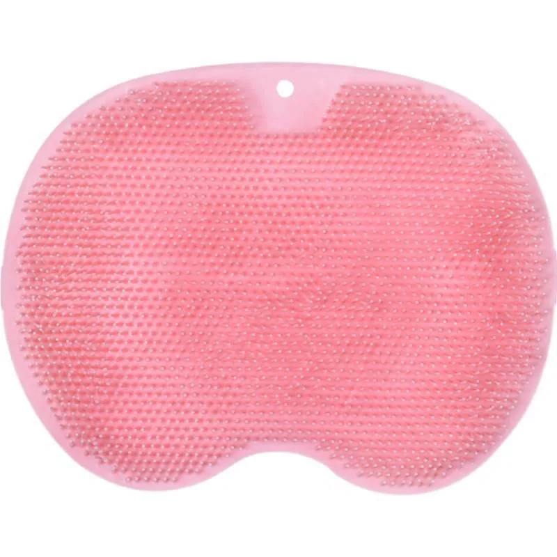 Dropshipme Shower Back Scrubber Body Scrub Exfoliating Silicone Reusable Sucker Wall Mat Bath Massage Tool Bathroom Accessories