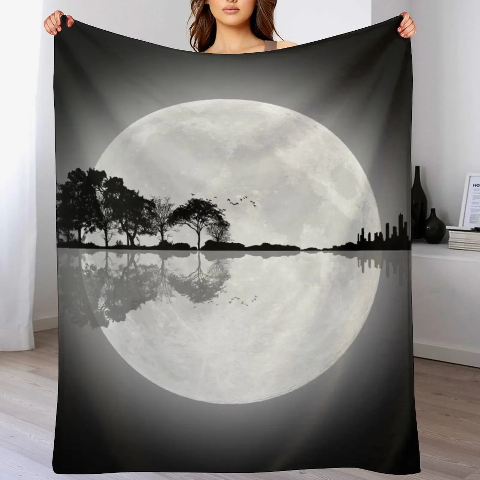 

Moonlight Nature Guitar Throw Blanket Decorative Throw wednesday Blankets For Baby Decorative Sofa Blankets