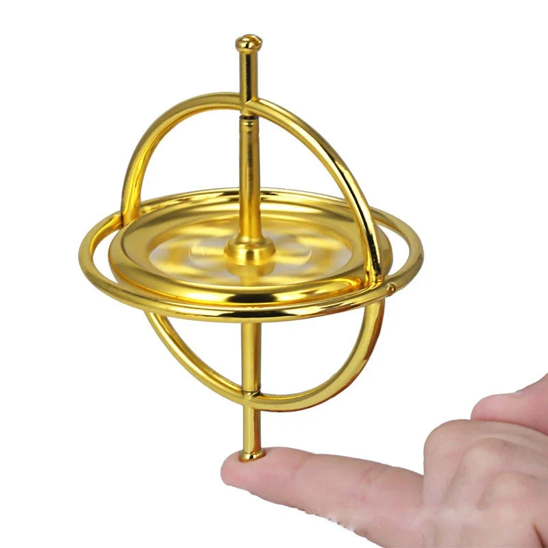 

Creative Scientific Educational Metal Finger Gyroscope Gyro Top Pressure Relieve Classic Toy Traditional Learning Toy For Kids