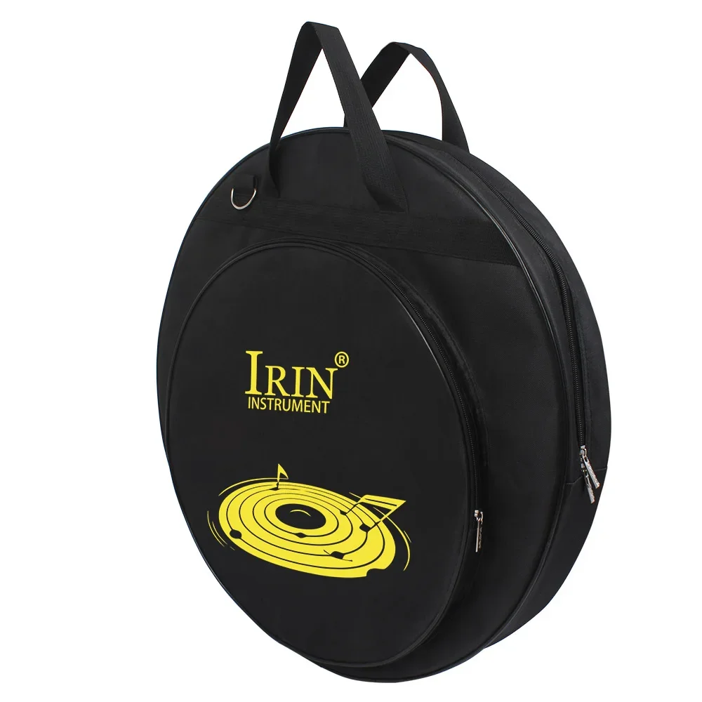 IRIN Cymbal Bag 21 Inch with Three Pockets Emovable Divider Shoulder Strap Cymbal Backpack Percussion Instrument Accessories