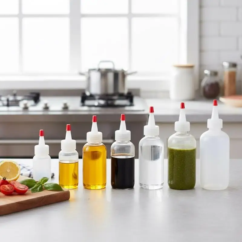 30 peças garrafas apertar para cozinha, vedação à prova vazamento, design ombro redondo, dispensadores multiuso 37jd