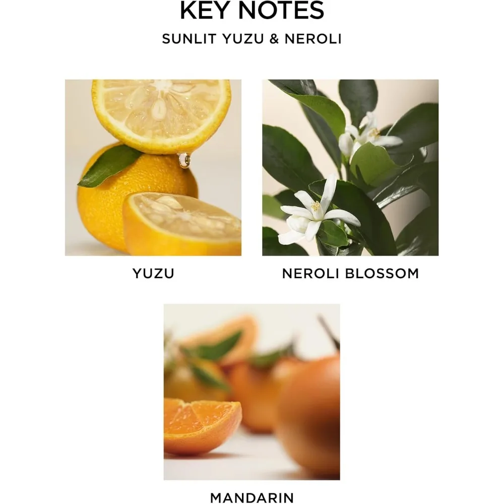 شمعة معطرة بثلاث فتحات، رائحة Sunlit Yuzu & Neroli، 21.2 أونصة، وقت حرق 100 ساعة، حاوية زجاجية قابلة لإعادة الاستخدام، رائحة طويلة الأمد #4