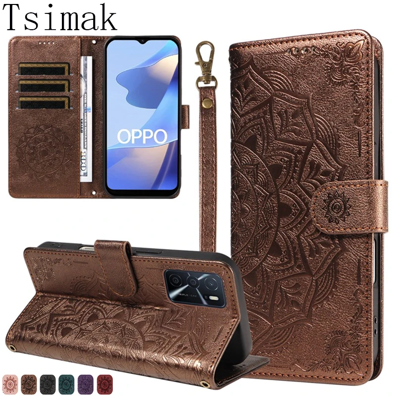 Leather Phone Case For OPPO A5 A9 2020 A7 A12 A15 A16 A54 A5