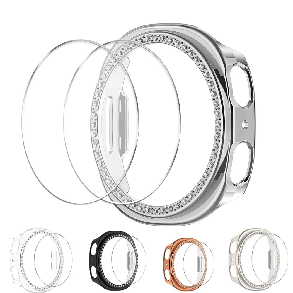for Samsung Galaxy Watch 8 40mm 44mm Case+Glass Full Coverage Bumper PC Hard Protective Case Cover Protector Shell  Accessories