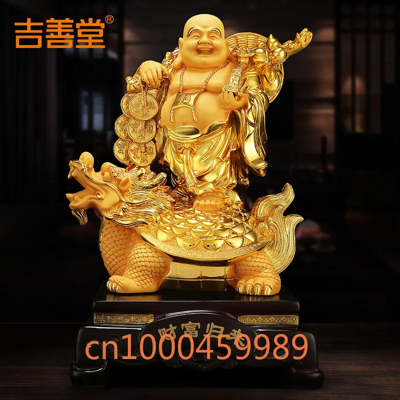 

Lucky Maitreya ornaments large cloth bag monk smiling Buddha home Buddhist temple housewarming decoration shop opening gift.