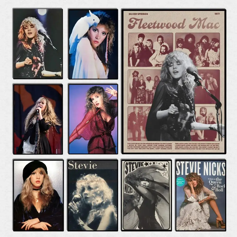 Famous Singer S-Stevie Nicks Poster High Quality Wall Art For Home Office Bedroom Living Room Hallway Bar Perfect Gift Idea