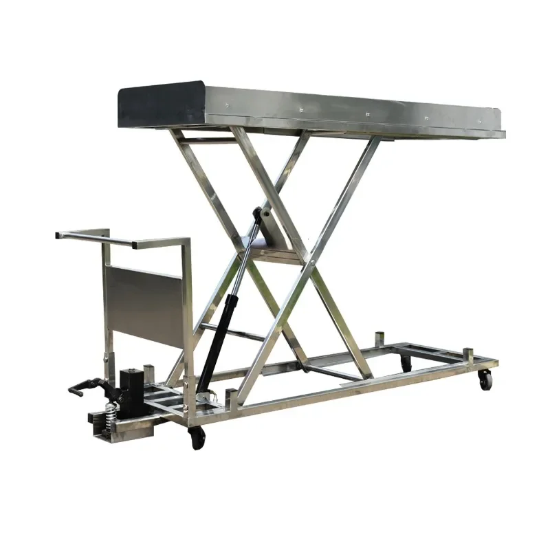 stainless steel factory direct price medical cart trolley morgue trolley mortuary scissor lift