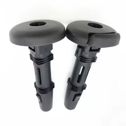 Car seat adjustable backseat headrest guide with button plastic headrest guide for truck seat with Dia. 128mm