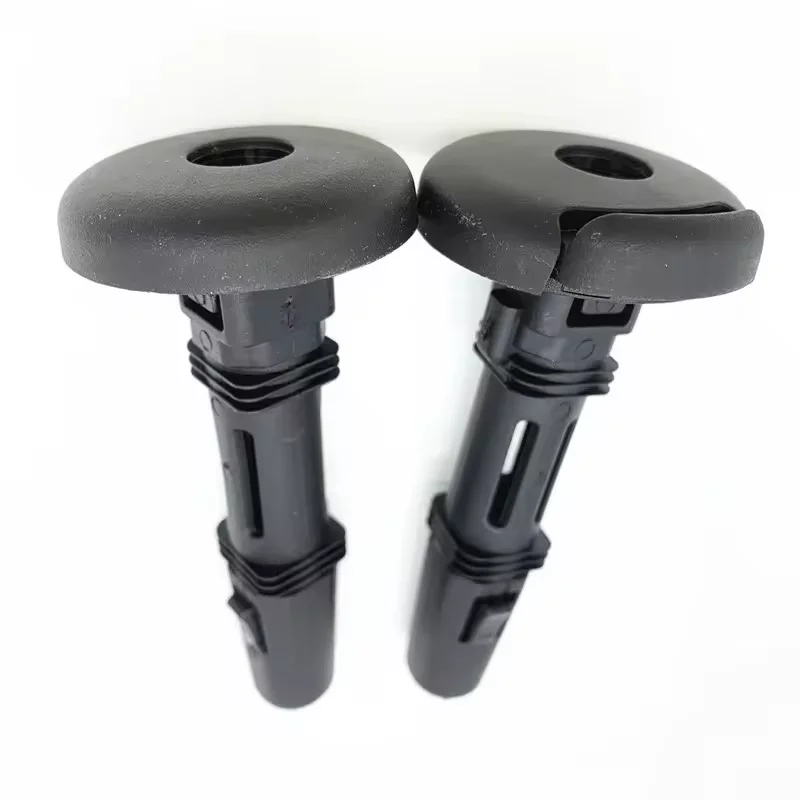 Car seat adjustable backseat headrest guide with button plastic headrest guide for truck seat with Dia. 128mm