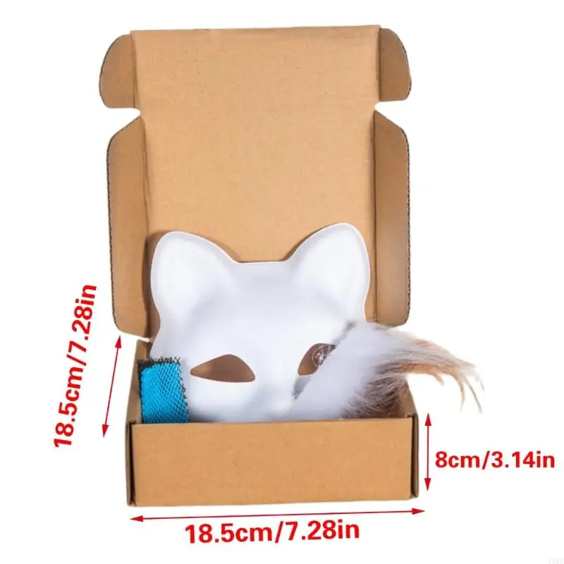 Mặt nạ không sơn 49mf bao gồm vải trim lông không sơn mặt nạ mặt nạ có thể sơn cho trẻ người lớn