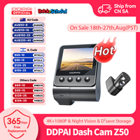DDPAI Dash Cam Z50 Front and Rear 4K Cam Car Camera with 4K  Built-in WiFi GPS ADAS Dual Dash Camera Car DVR Support Rear Cam