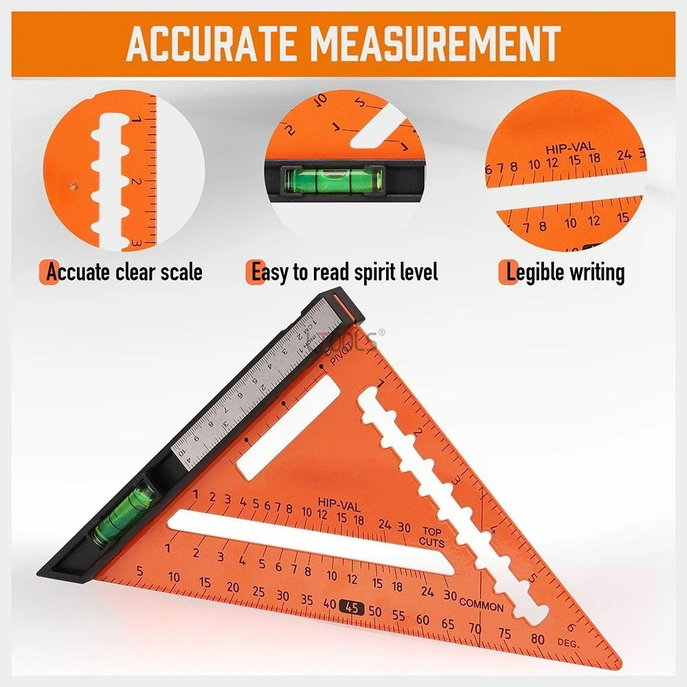 Woodworking Angle Measuring Ruler Digital Angle Measuring Instrument Aluminum Alloy Marking Gauge Multi-purpose Engineering Tool
