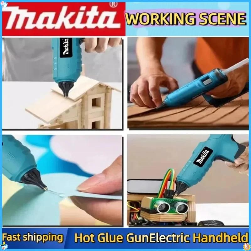 ماكيتا اللاسلكي إصلاح لتقوم بها بنفسك أداة تذوب الساخن لحام مسدس هواء ساخن الكهربائية المحمولة الغراء الساخن بندقية مكافحة تحرق فوهة لبطارية ماكيتا