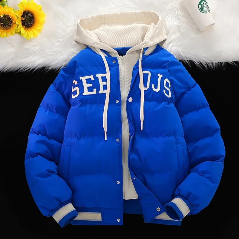 Baseball Uniform Cotton Coat Hoodies Man Women Jackets Couple Keep Warm Parkas Winter Waterproof Sports Men Outerwear Clothing
