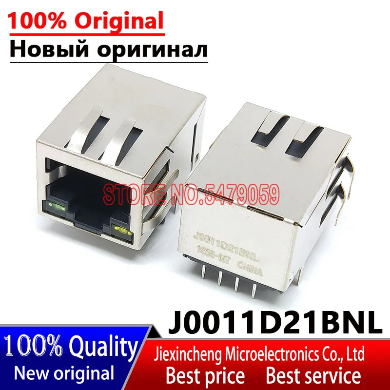 (5Pieces） J0011D21BNL J0011D21B RJ45  J0011D21 Ethernet Connectors New original Network transformer with light