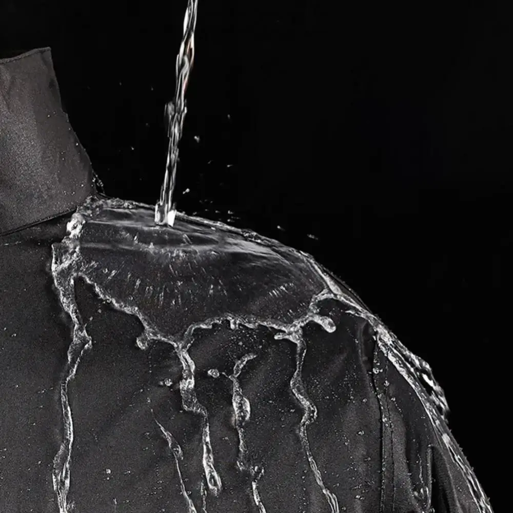 

Reflective Strip Raincoat and Rain Pants Suit Hooded Design Oxford Cloth Motocycle Riding Raincoat Breathable Durable