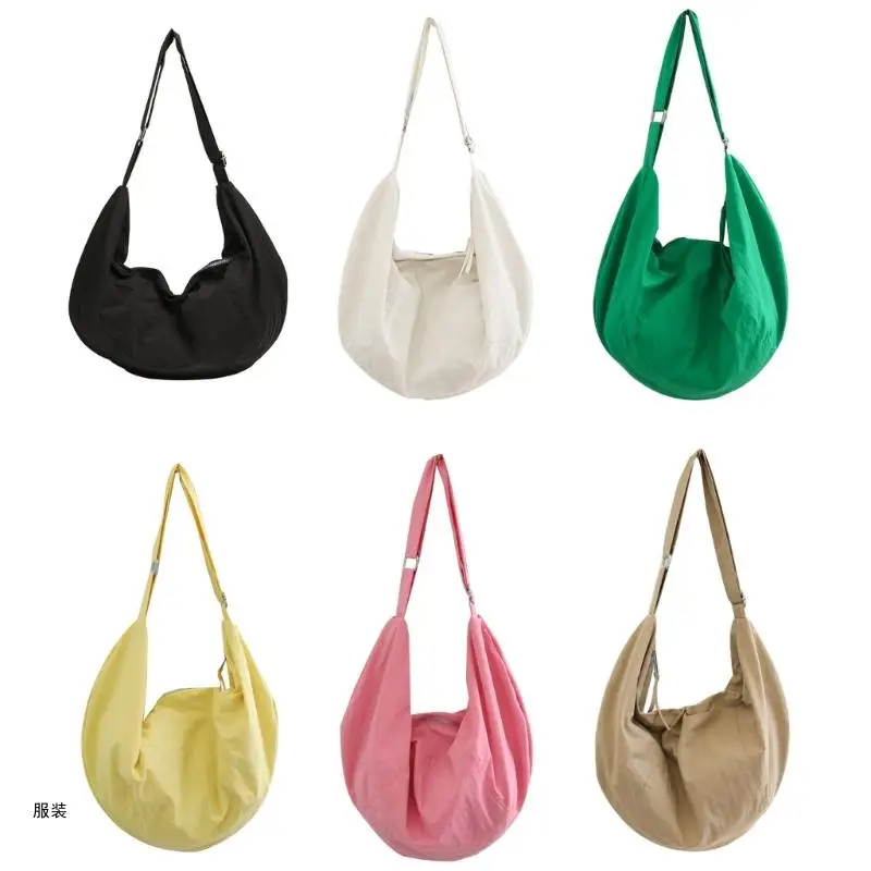 

D0UD Simple Crossbody Bags for Female Dumpling Bag Nylon Handbags Shoulder Bag Sling Bags Casual Bag