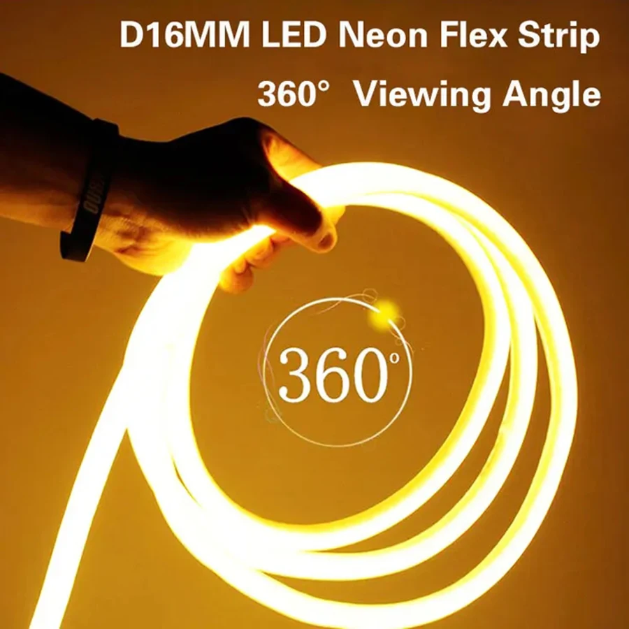 

SMD2835 Anyview 360 Degree Waterproof IP68 Round Led Neon Lighting Led Neon Tubes 360 Degree Viewing Angle Neon Flex AC110V 220V