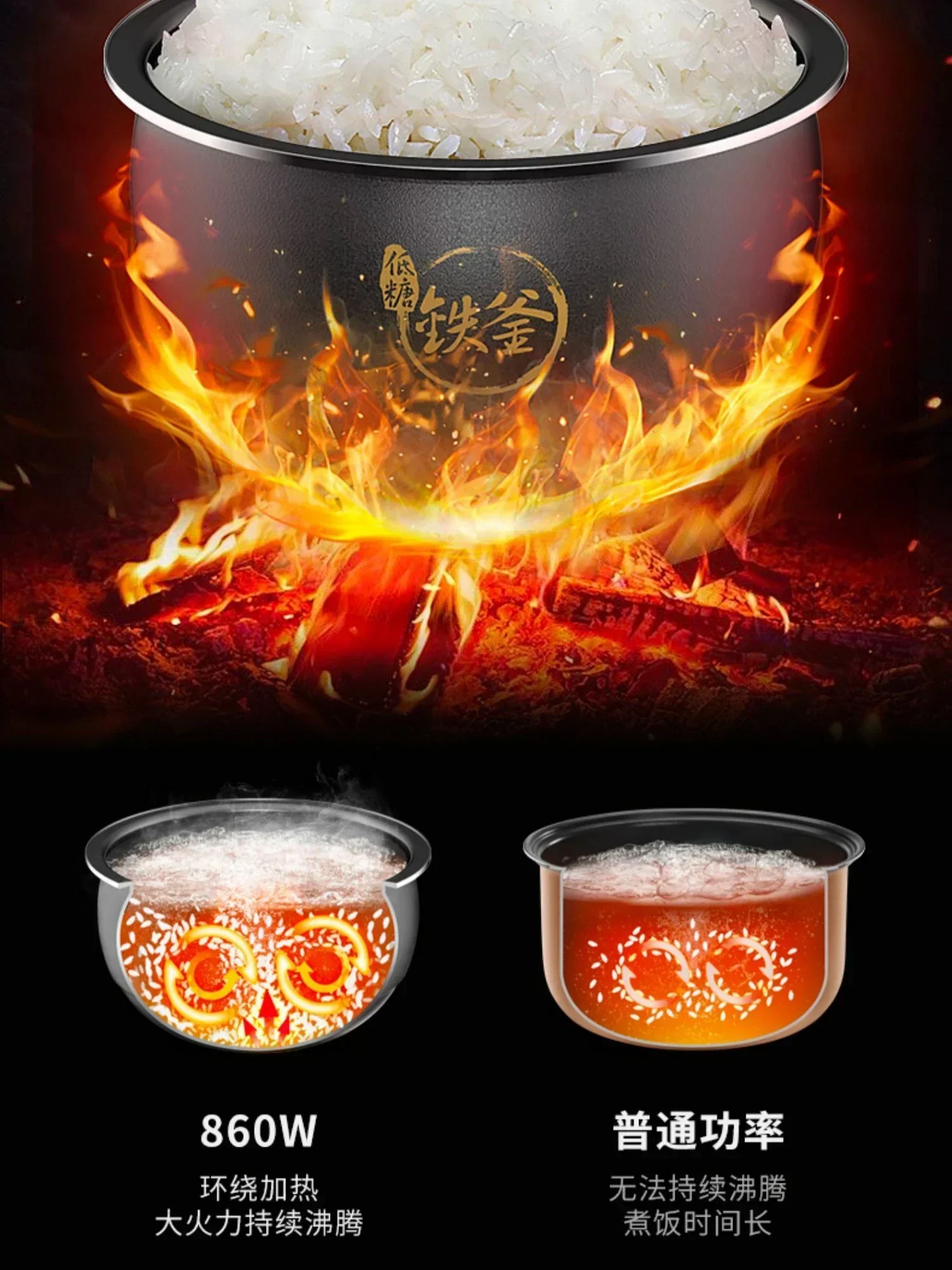 다기능 스마트 밥솥, 가정용 스마트 다리미 냄비, 죽 및 쌀 조리용, 4 리터, 신제품