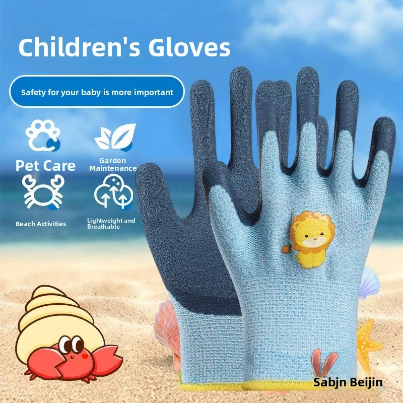 

Детские садовые перчатки для работы на открытом воздухе, защита от порезов, износостойкие перчатки для работы с крабами и моллюсками