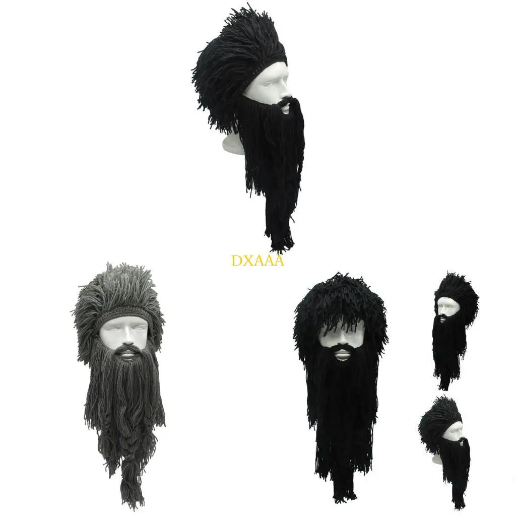 dxaa-cosplay-mascara-barba-barbara-decoraciones-navidenas-adulto-unisex-divertido-sombrero-barba-barbaro-reutilizable-para