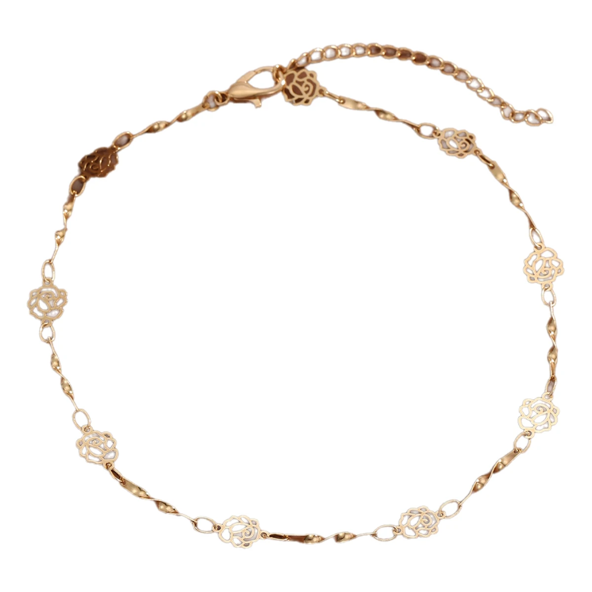 QIAMNI Bohemia Flower Beads Chain Anklet For Women Girls Ankle Bracelet On Leg Foot Trendy Summer Beach Wedding Jewelry Gift