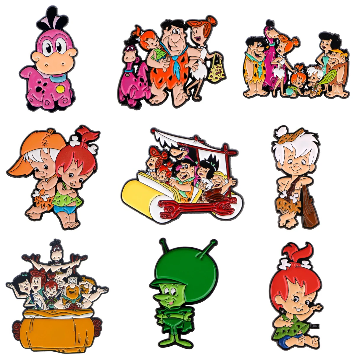 Nette Dinosaurier Broschen Für Frauen Cartoon Familie Emaille Pin Metall Abzeichen Schmuck Kleidung Rucksack Zubehör Freunde Geschenk